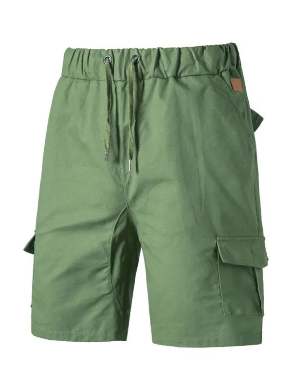 Men's Solid Color Double-knit Cargo Shorts - Image #16