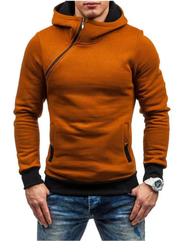 Men's Side Interlock Quarter Zip Pullover - Image #1