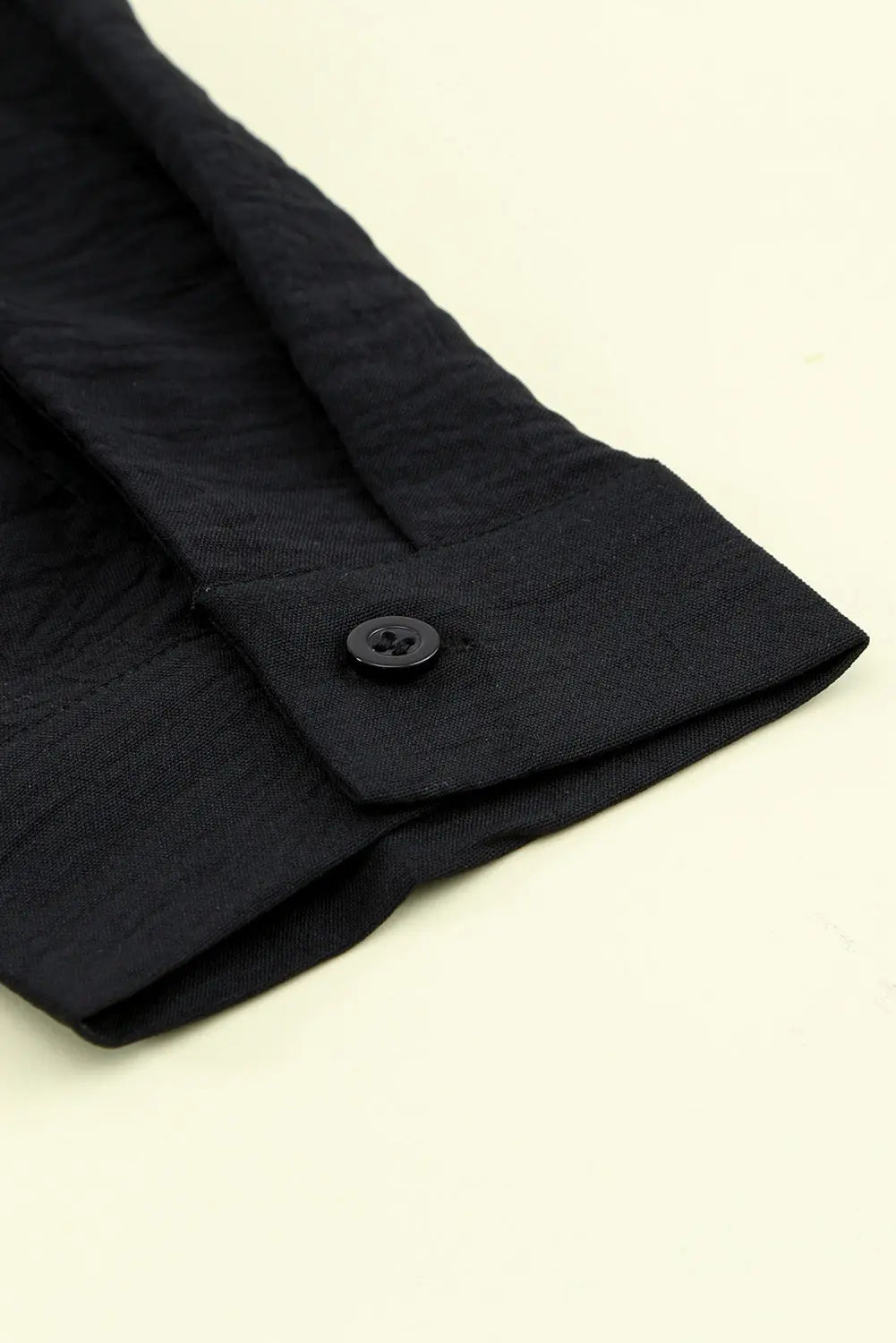 Textured Johnny Collar Three-Quarter Sleeve Blouse - Image #22