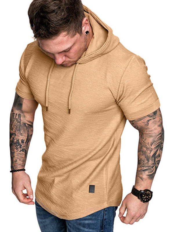 Men's short-sleeved T-shirt sports casual sweater men's hoodie